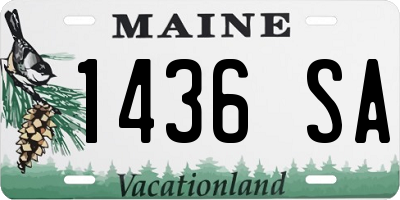 ME license plate 1436SA