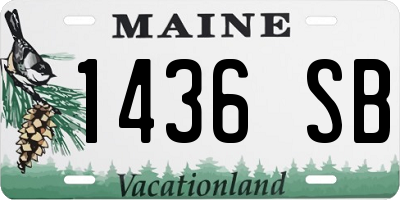 ME license plate 1436SB