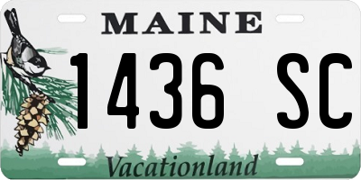 ME license plate 1436SC