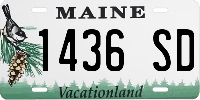 ME license plate 1436SD