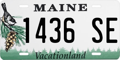 ME license plate 1436SE