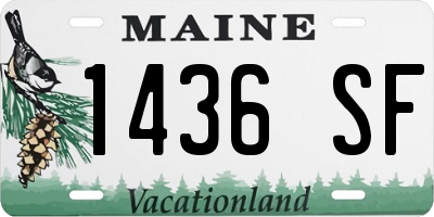 ME license plate 1436SF