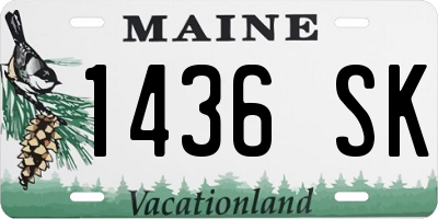 ME license plate 1436SK