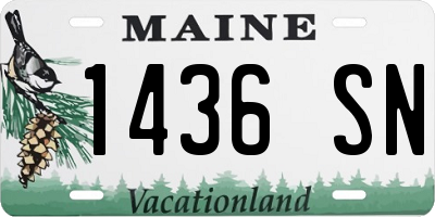 ME license plate 1436SN