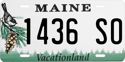 ME license plate 1436SO