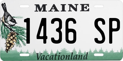 ME license plate 1436SP