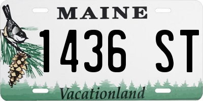 ME license plate 1436ST