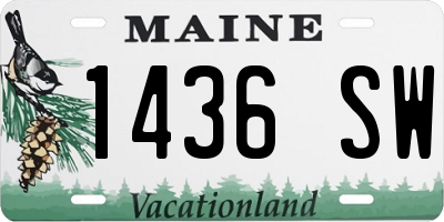 ME license plate 1436SW