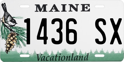 ME license plate 1436SX