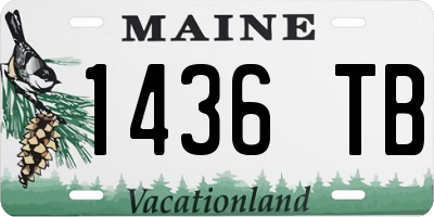ME license plate 1436TB