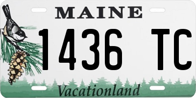 ME license plate 1436TC