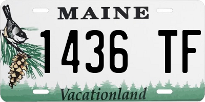 ME license plate 1436TF