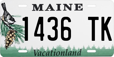 ME license plate 1436TK