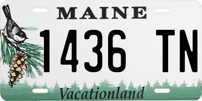 ME license plate 1436TN