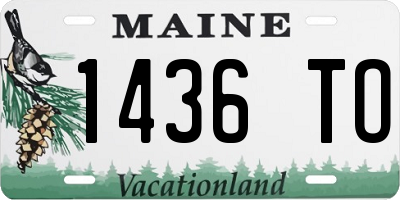 ME license plate 1436TO