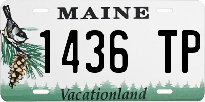 ME license plate 1436TP