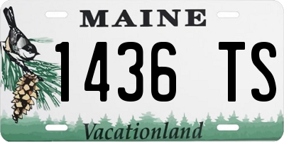 ME license plate 1436TS