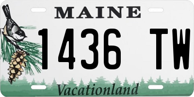 ME license plate 1436TW