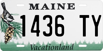 ME license plate 1436TY