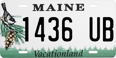 ME license plate 1436UB