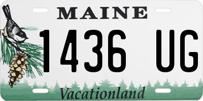 ME license plate 1436UG