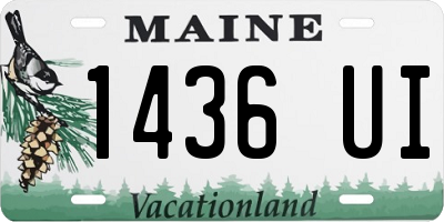 ME license plate 1436UI