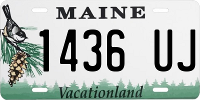 ME license plate 1436UJ