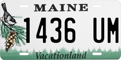 ME license plate 1436UM