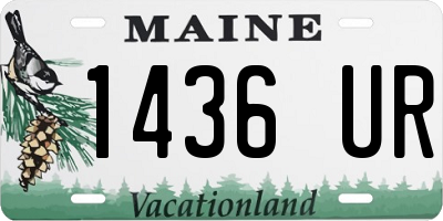 ME license plate 1436UR