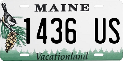 ME license plate 1436US