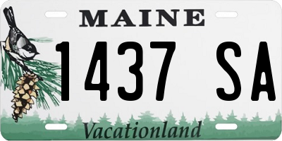 ME license plate 1437SA