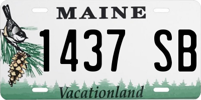 ME license plate 1437SB