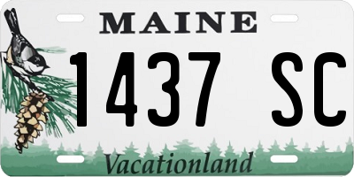 ME license plate 1437SC