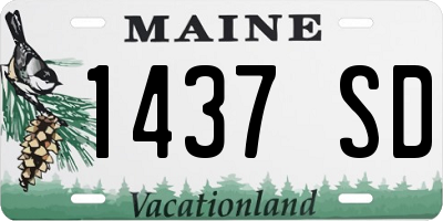 ME license plate 1437SD