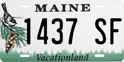 ME license plate 1437SF