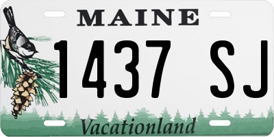 ME license plate 1437SJ