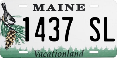 ME license plate 1437SL