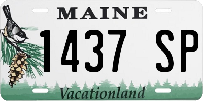 ME license plate 1437SP