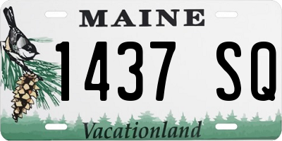 ME license plate 1437SQ