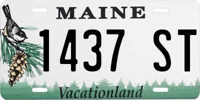 ME license plate 1437ST