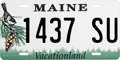 ME license plate 1437SU
