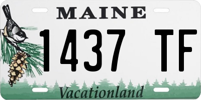 ME license plate 1437TF