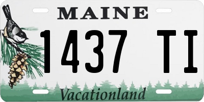 ME license plate 1437TI