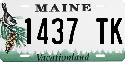ME license plate 1437TK