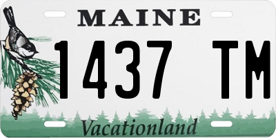 ME license plate 1437TM