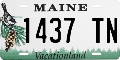 ME license plate 1437TN