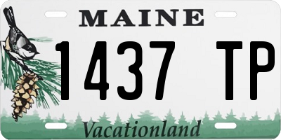 ME license plate 1437TP