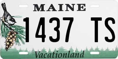 ME license plate 1437TS