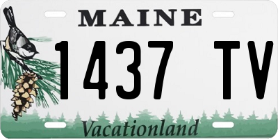 ME license plate 1437TV