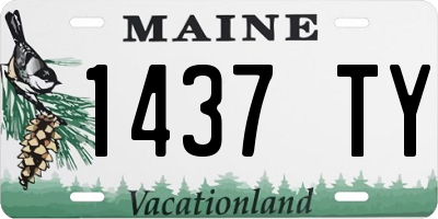 ME license plate 1437TY